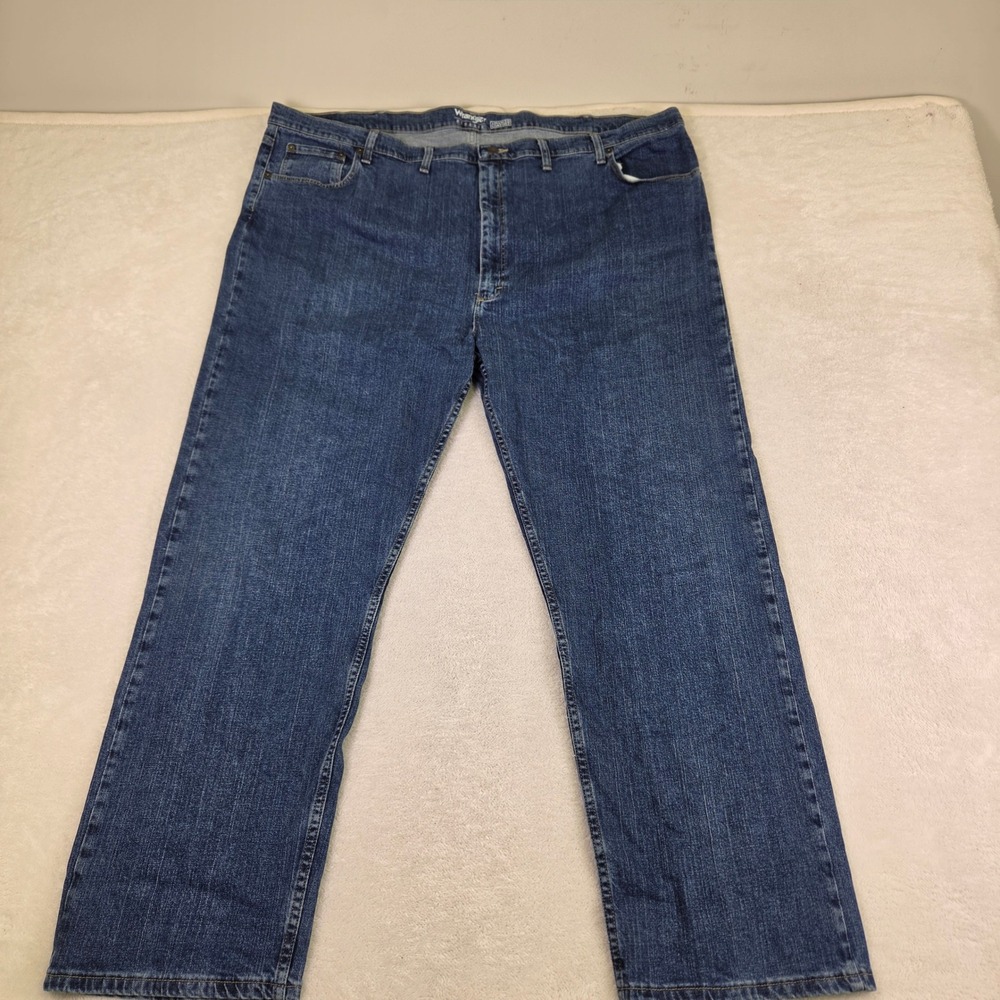 Wrangler Reserve Advanced Comfort Mens Jeans 50x32 Blue Straight Leg WBM10ST